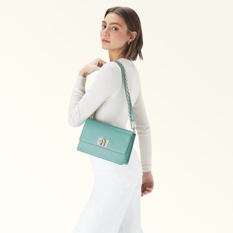 Mint Furla 1927 Women's Crossbody Bags | EPXKMZ620