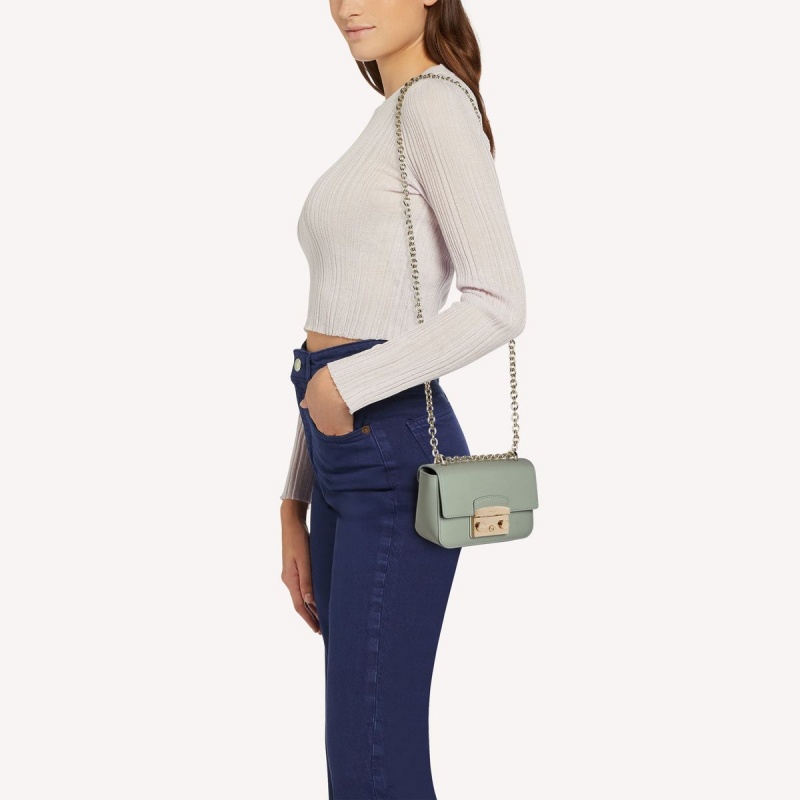 Mint Furla METROPOLIS Women's Crossbody Bags | NMHABZ192