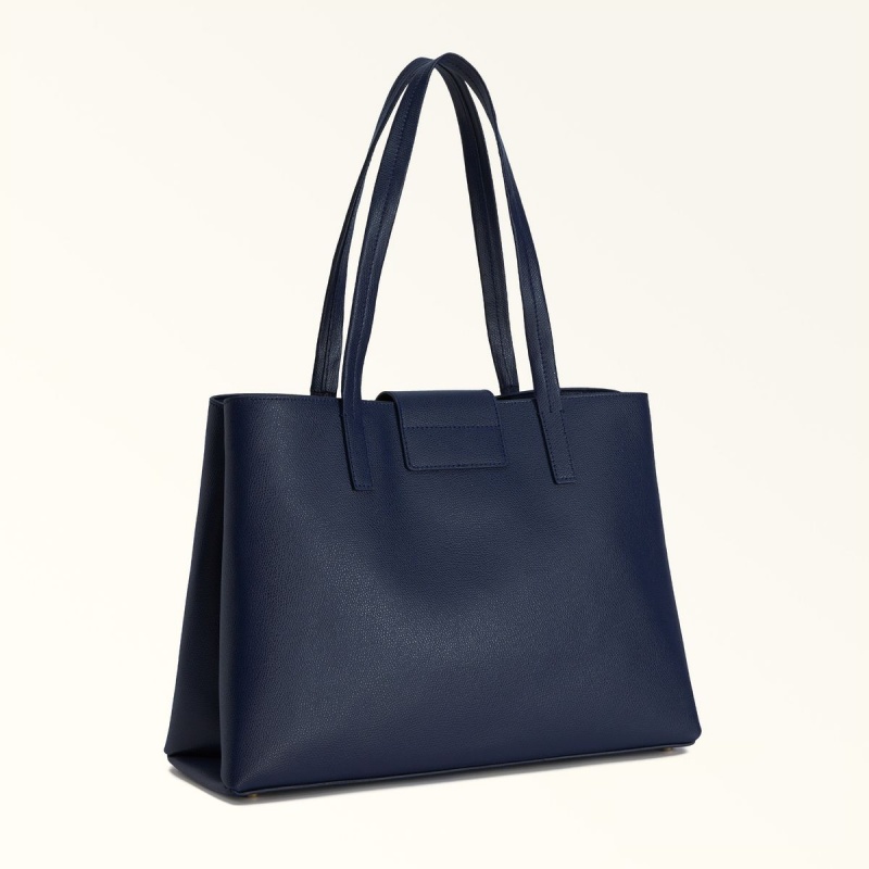 Navy Furla 1927 Women's Totes | VFKQDU510