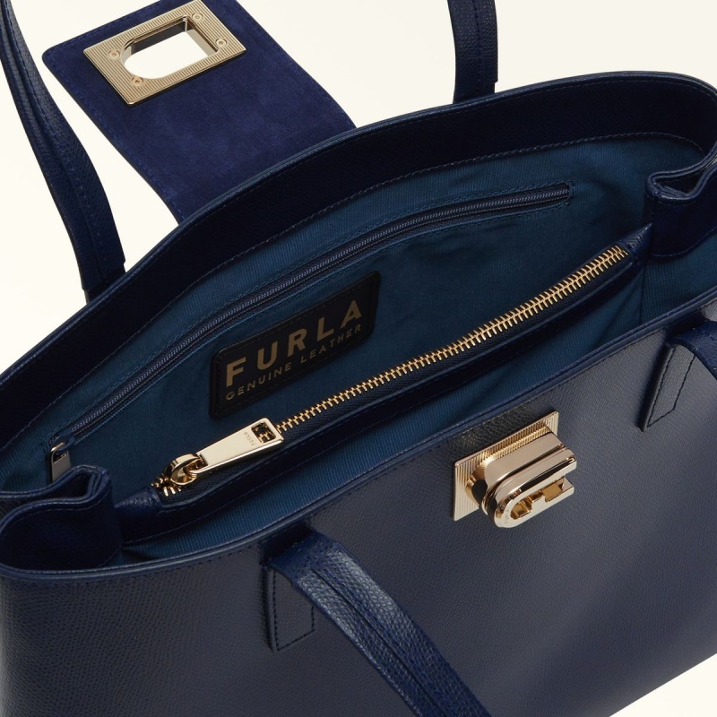 Navy Furla 1927 Women's Totes | VFKQDU510