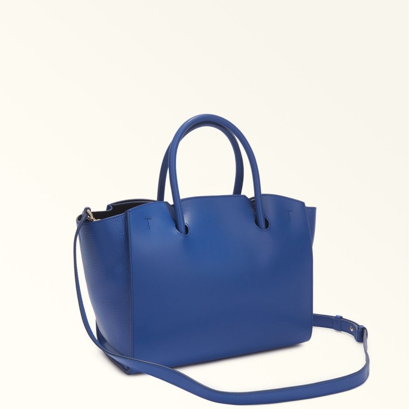 Navy Furla GENESI Women's Totes | GTLXFS806