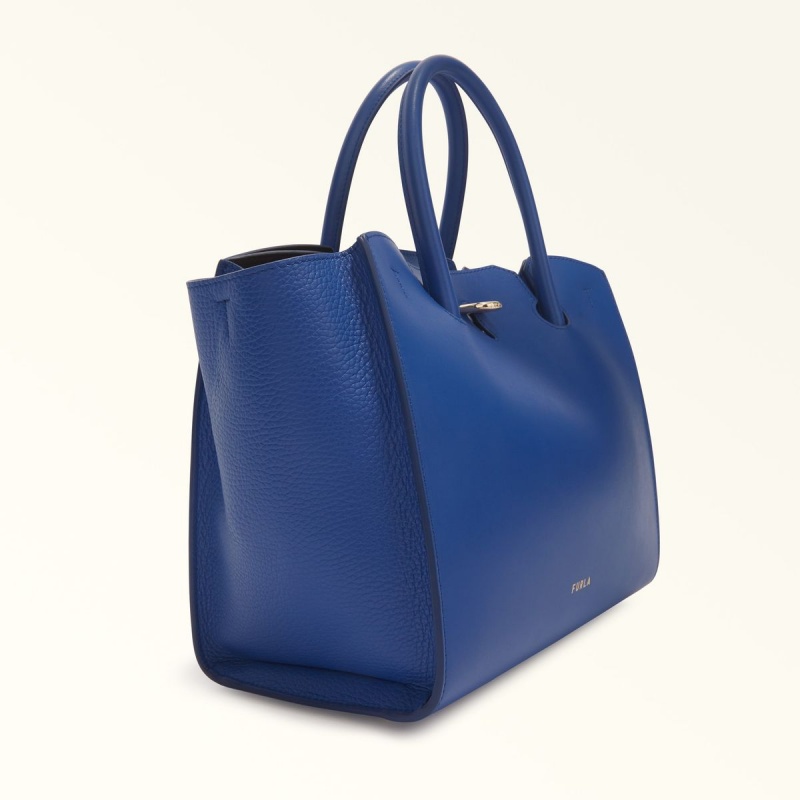 Navy Furla GENESI Women's Totes | GTLXFS806