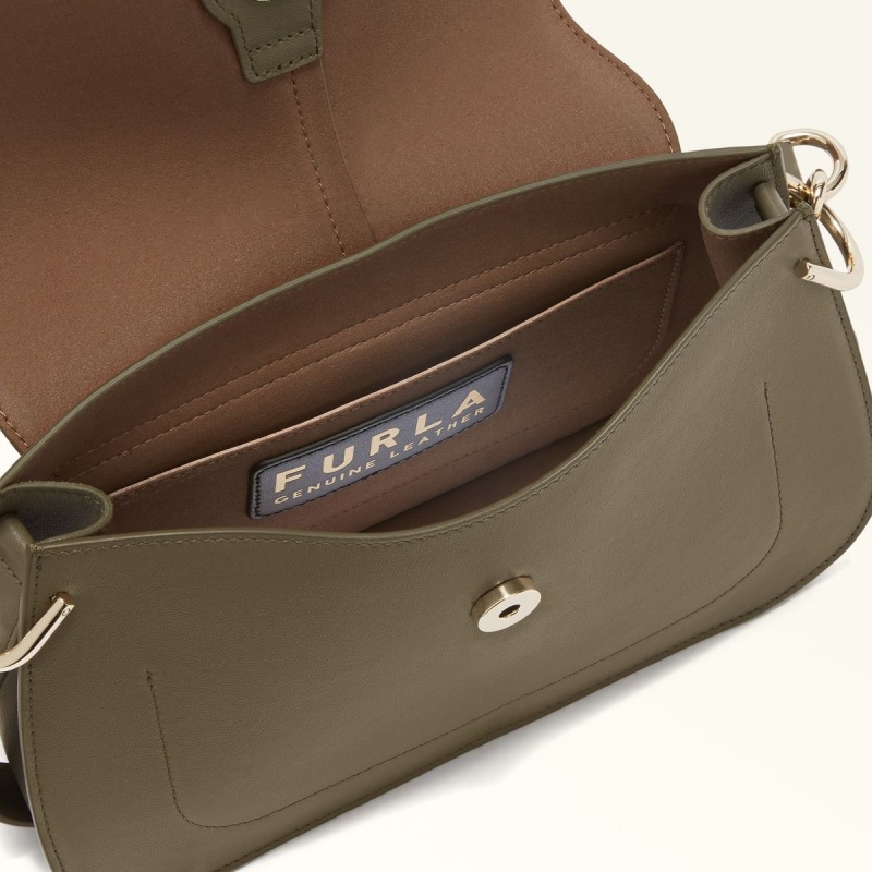 Olive Furla FLOW Women's Handbag | EMPCAL394