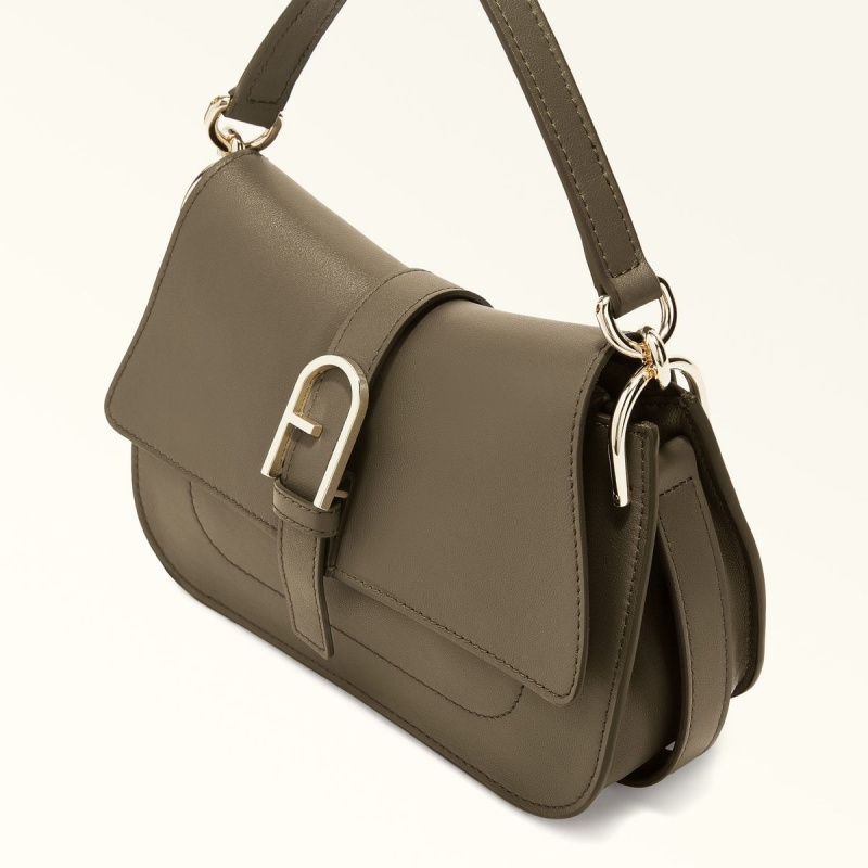 Olive Furla FLOW Women's Handbag | VXJPTB960