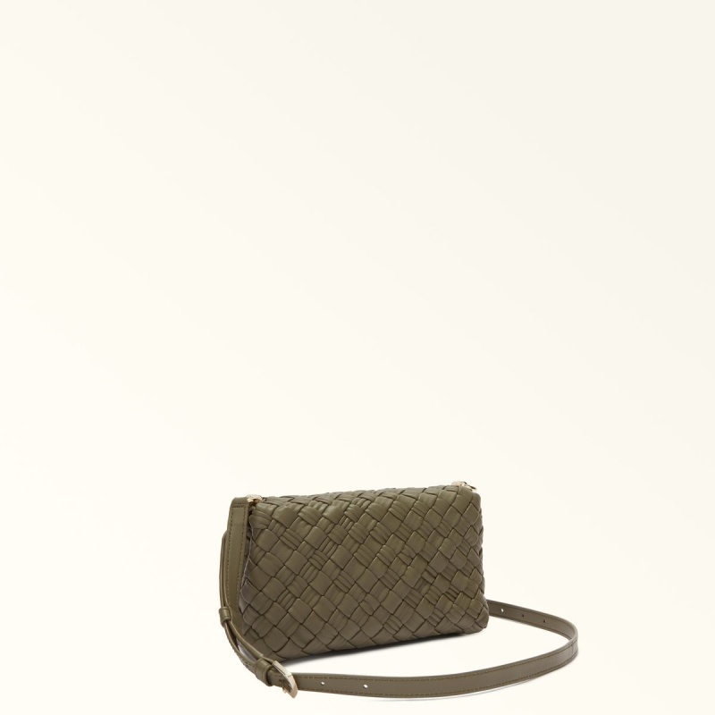 Olive Furla GERLA Women's Shoulder Bags | EPAFNW129