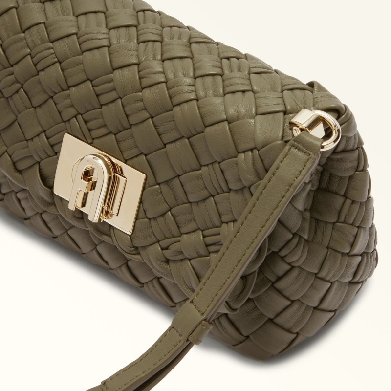 Olive Furla GERLA Women's Shoulder Bags | EPAFNW129