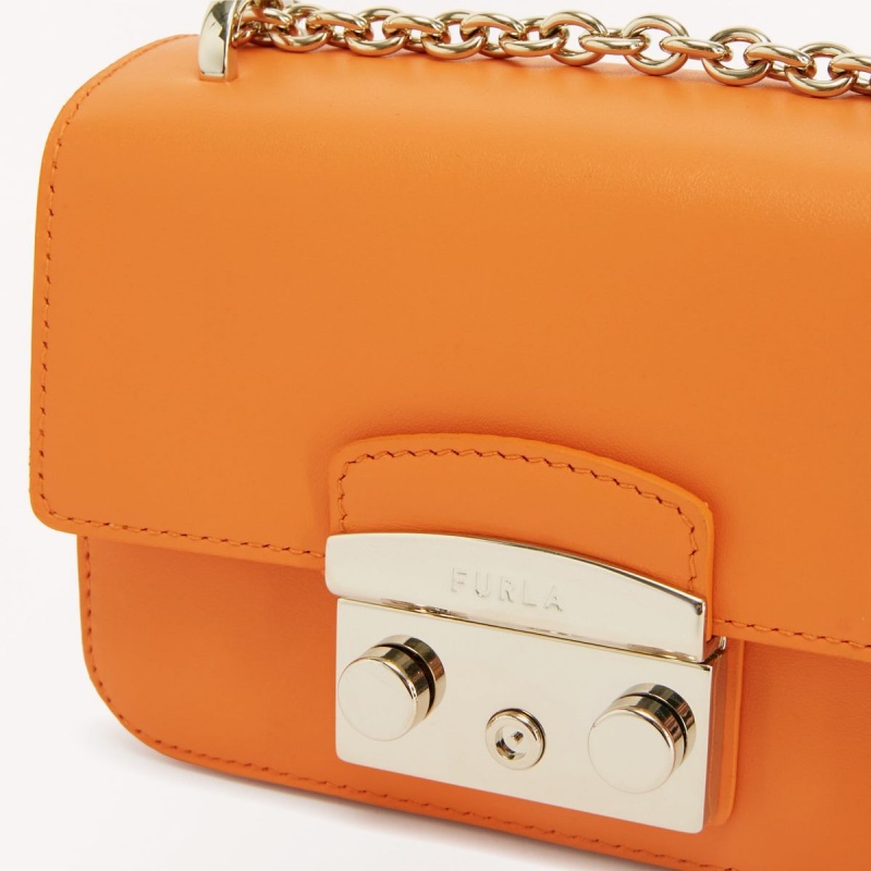 Orange Furla METROPOLIS Women's Crossbody Bags | HQWMVS381