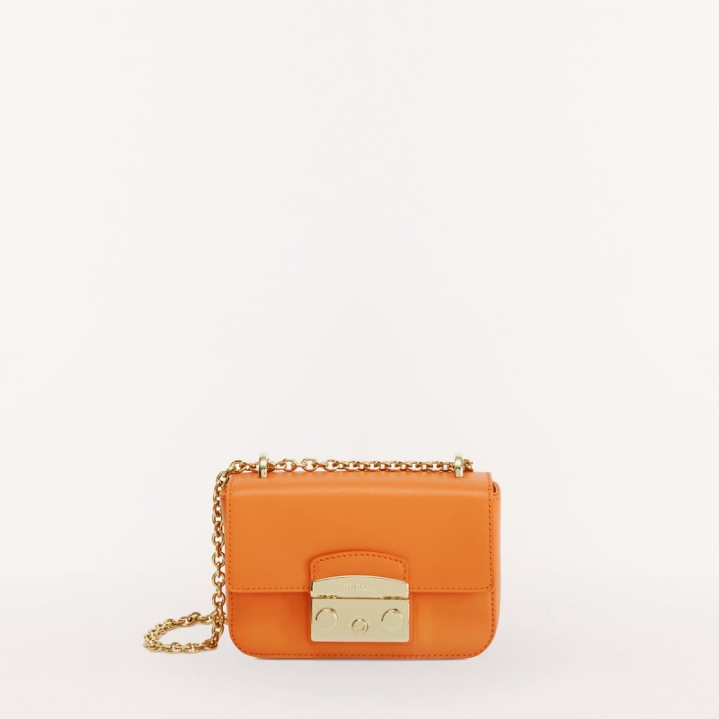 Orange Furla METROPOLIS Women\'s Crossbody Bags | HQWMVS381