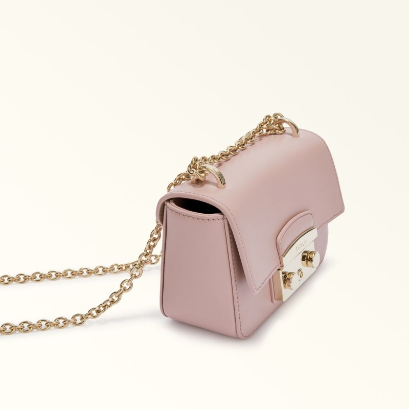 Pink Furla METROPOLIS Women's Crossbody Bags | UCIWBS490