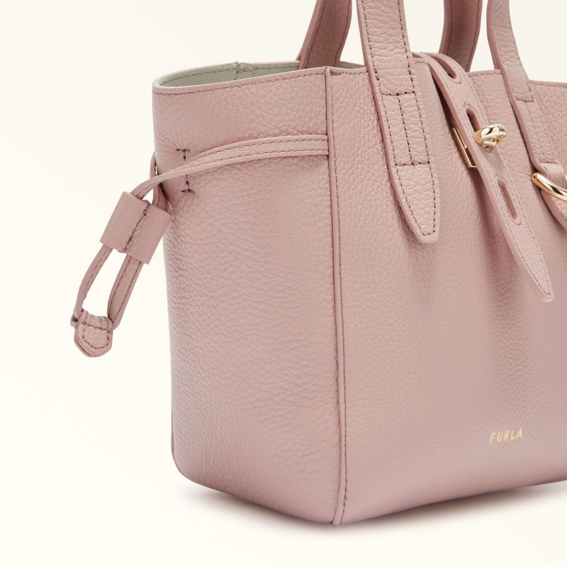 Pink Furla NET Women's Totes | RNZQXV375