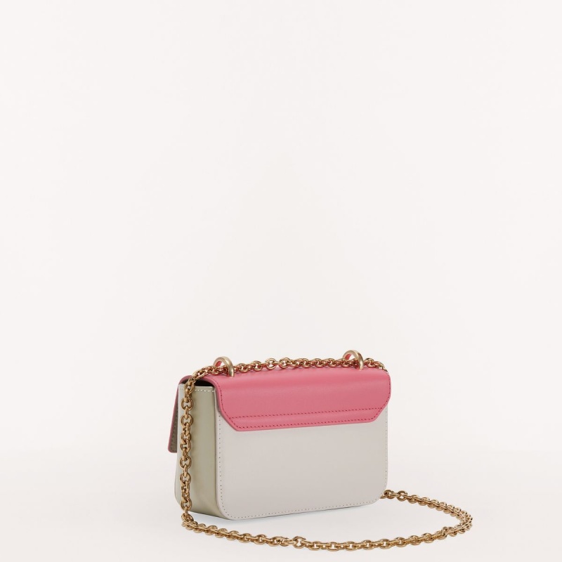 Pink / White Furla METROPOLIS Women's Crossbody Bags | EXHMJF715