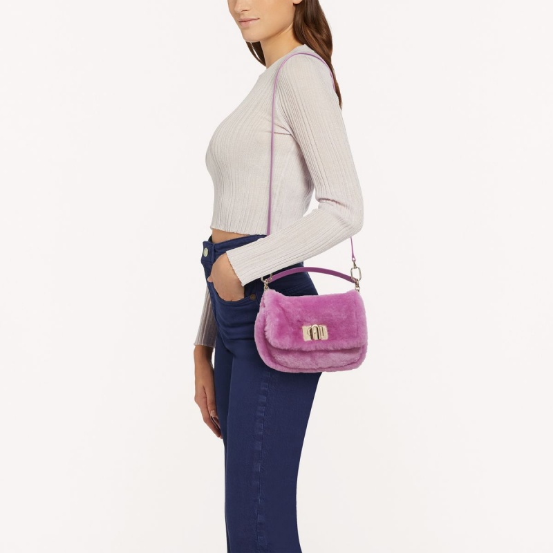 Purple Furla 1927 SOFT Women's Crossbody Bags | OWKSJQ084