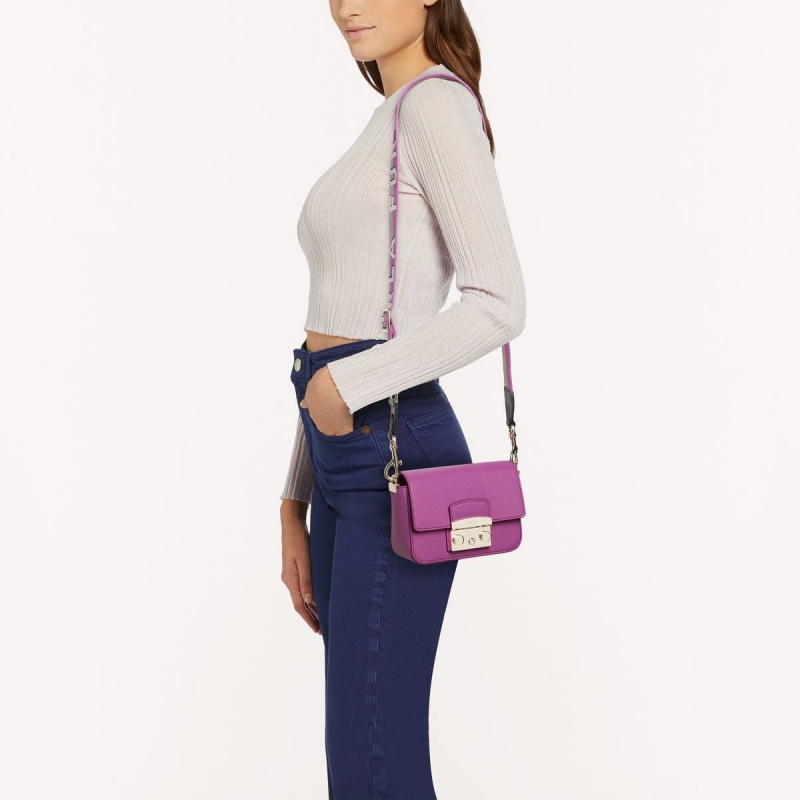 Purple Furla METROPOLIS Women's Crossbody Bags | YMOENQ496