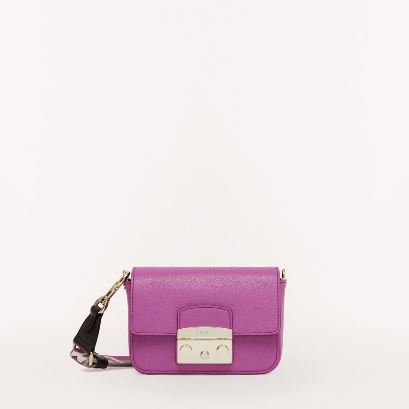 Purple Furla METROPOLIS Women\'s Crossbody Bags | YMOENQ496