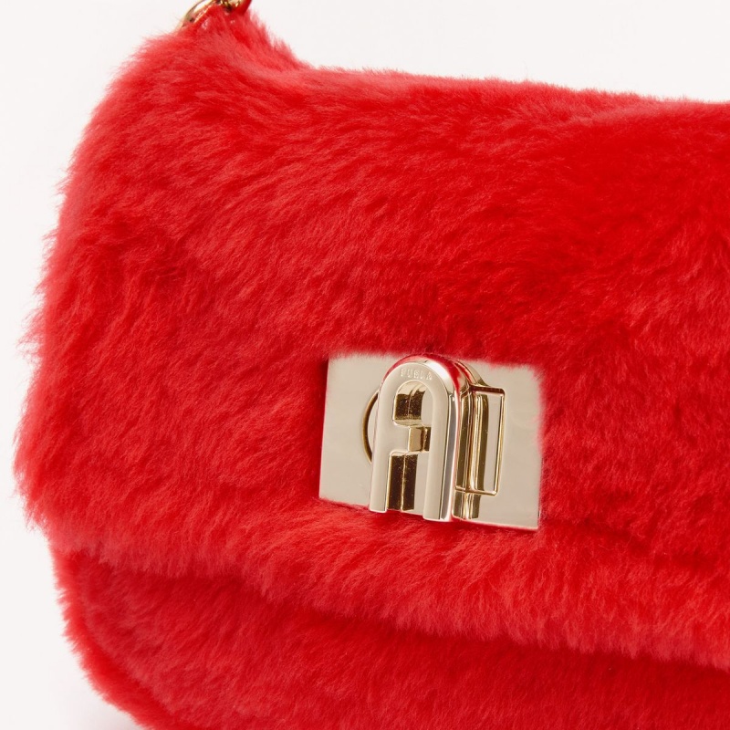 Red Furla 1927 SOFT Women's Crossbody Bags | KQANBJ913