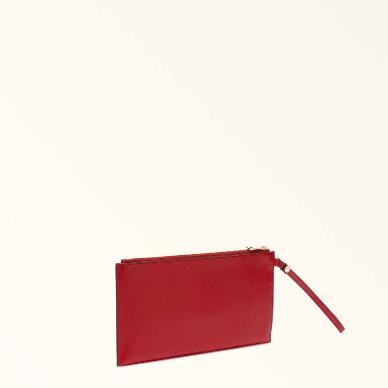 Red Furla CAMELIA Women's Pouches | UEACWD015