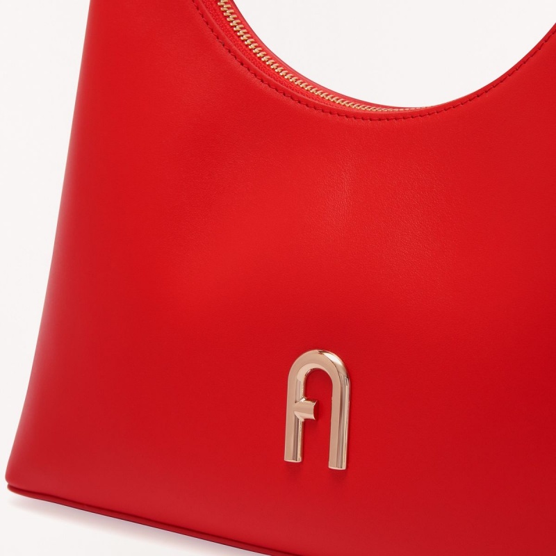 Red Furla DIAMANTE Women's Shoulder Bags | GWEYFM589