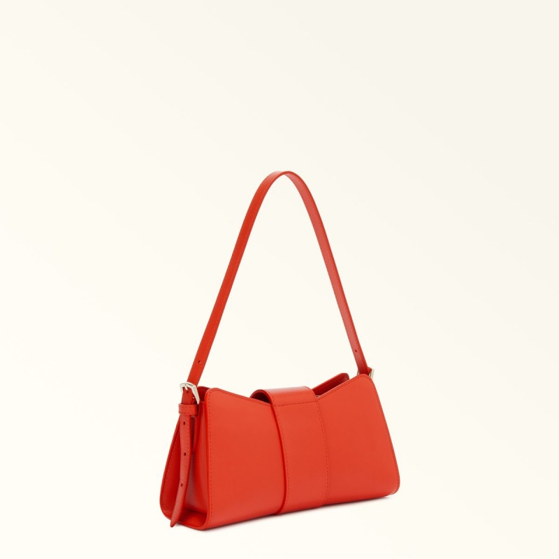 Red Furla METROPOLIS REMIX Women's Shoulder Bags | QSJEUH512