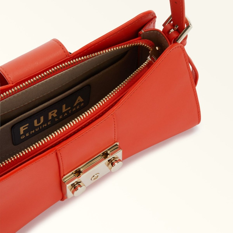 Red Furla METROPOLIS REMIX Women's Shoulder Bags | QSJEUH512