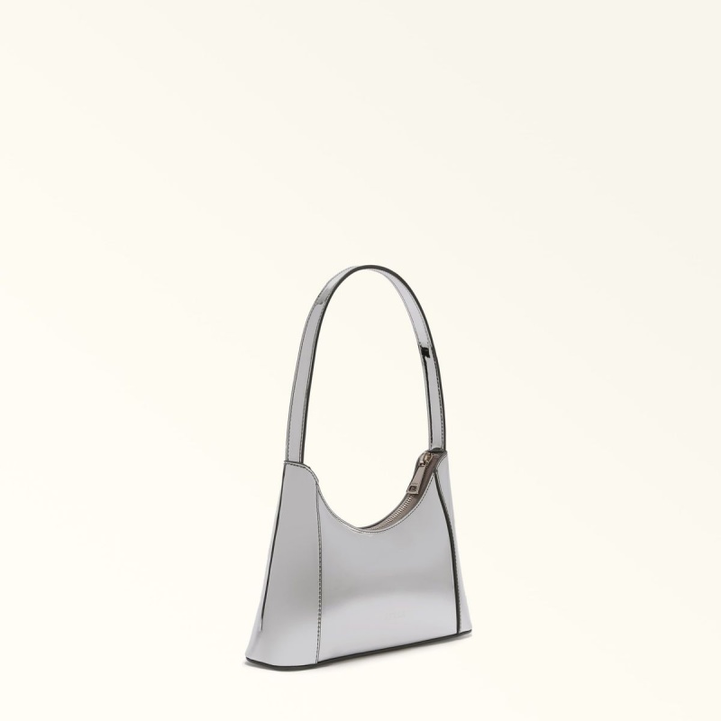 Silver Furla DIAMANTE Women's Shoulder Bags | CPKGSJ315