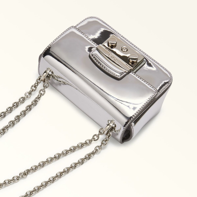 Silver Furla METROPOLIS Women's Crossbody Bags | JXWKLG657