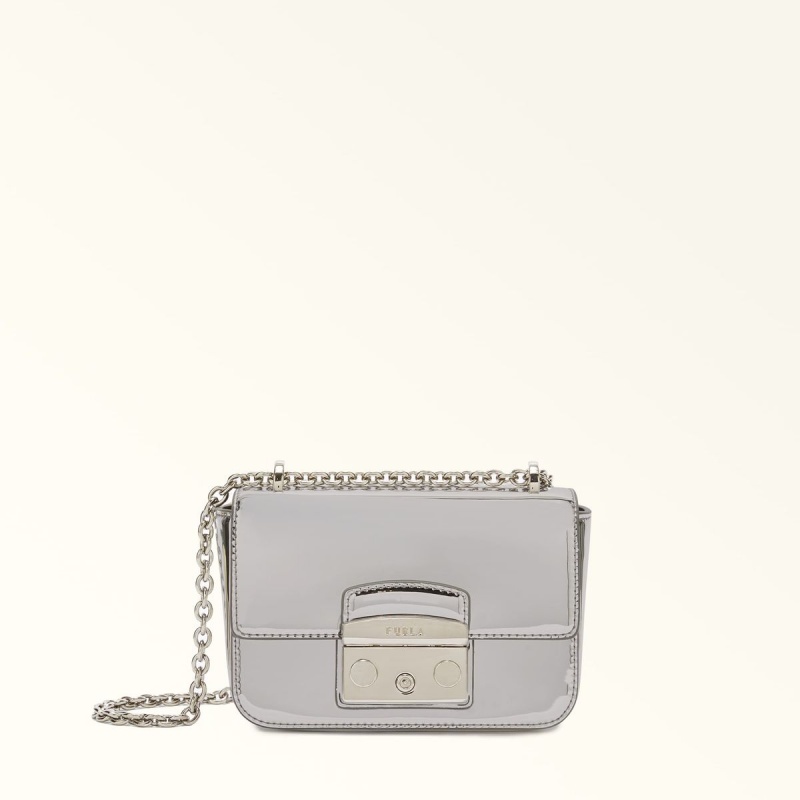 Silver Furla METROPOLIS Women\'s Crossbody Bags | JXWKLG657