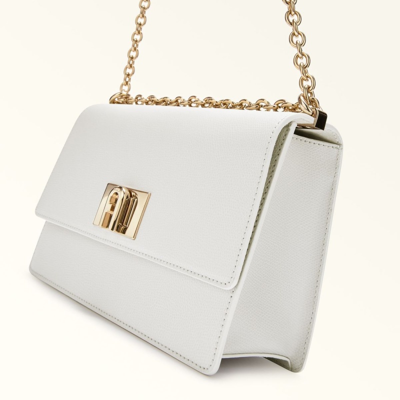 White Furla 1927 Women's Crossbody Bags | YOWDEM146