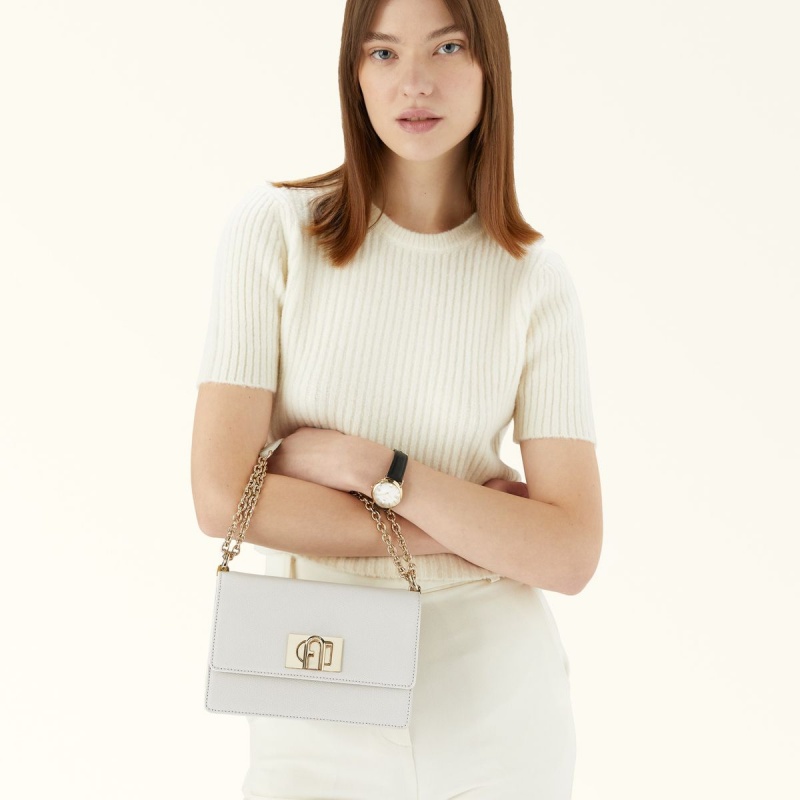 White Furla 1927 Women's Crossbody Bags | OXCJWL164