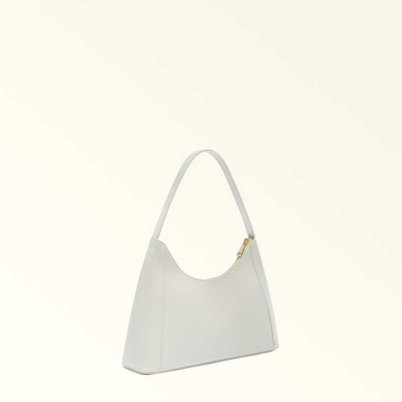 White Furla DIAMANTE Women's Shoulder Bags | XQBSLG907