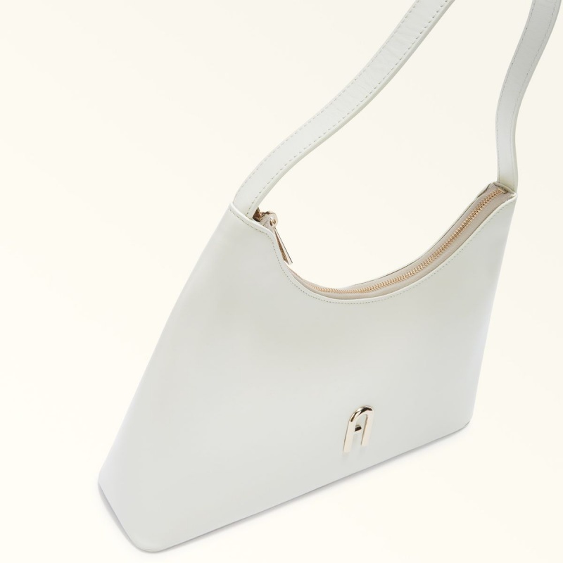 White Furla DIAMANTE Women's Shoulder Bags | XQBSLG907