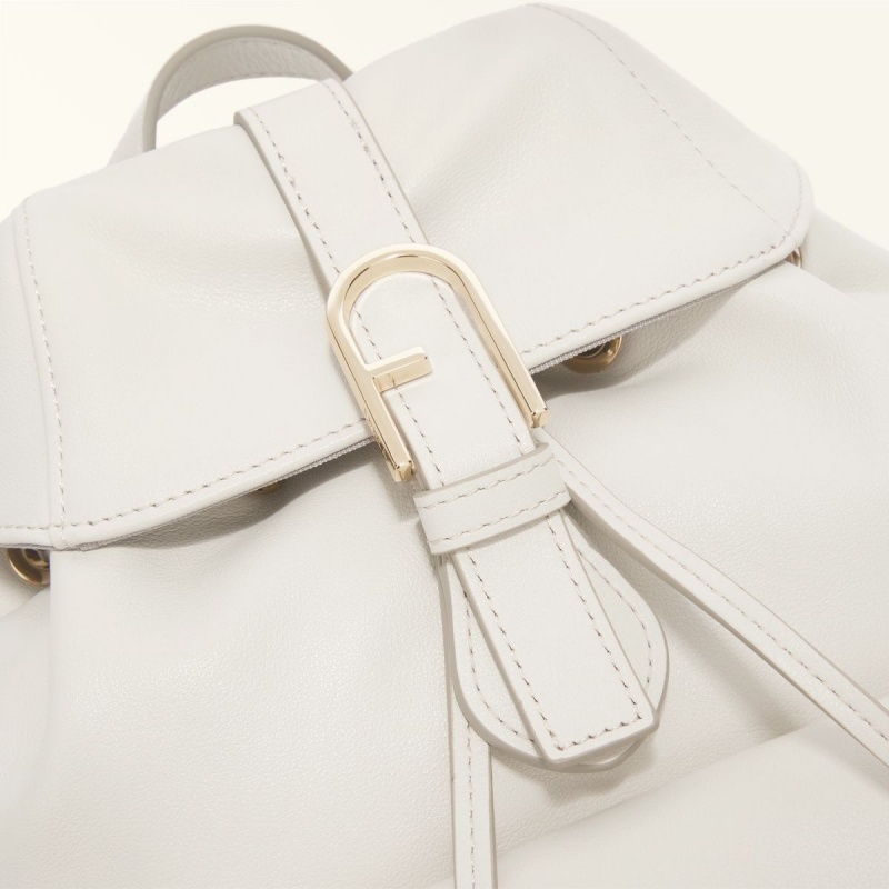 White Furla FLOW Women's Backpacks | IGQEYV679