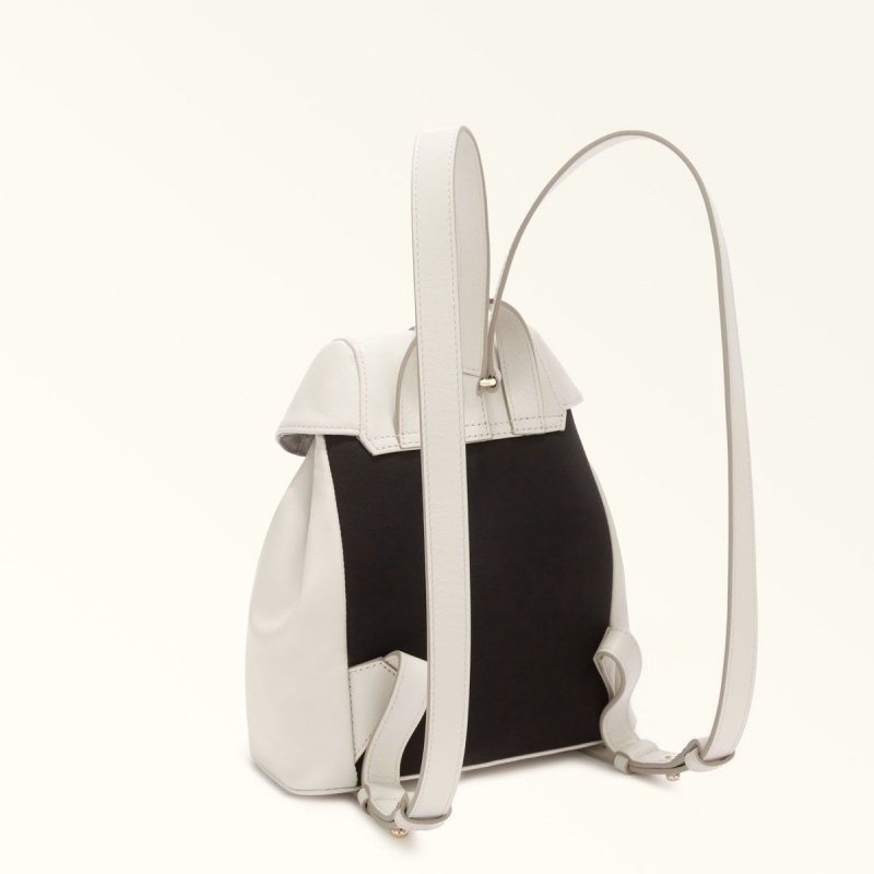 White Furla FLOW Women's Backpacks | IGQEYV679