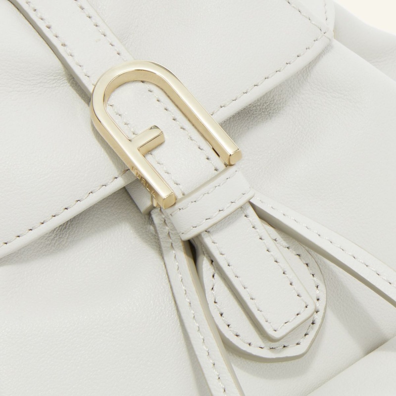 White Furla FLOW Women's Backpacks | UCKIQN917