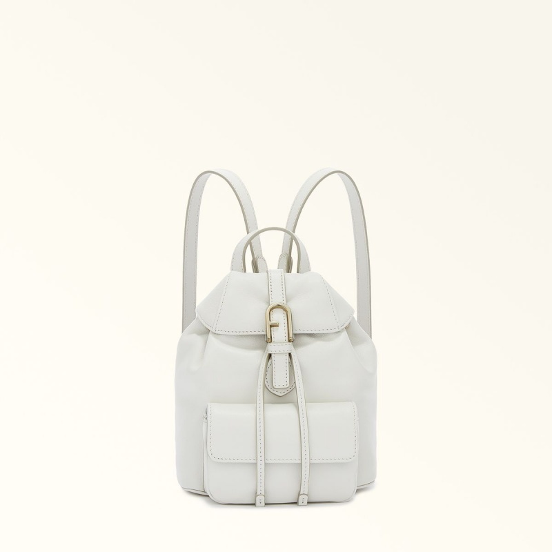 White Furla FLOW Women\'s Backpacks | UCKIQN917