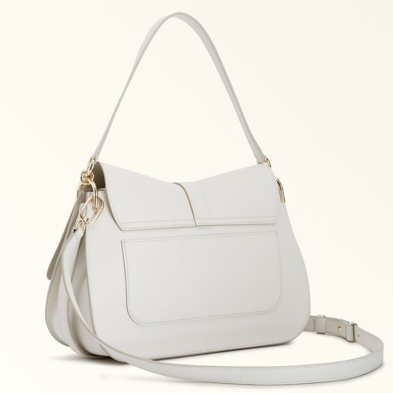 White Furla FLOW Women's Handbag | AICLGP425