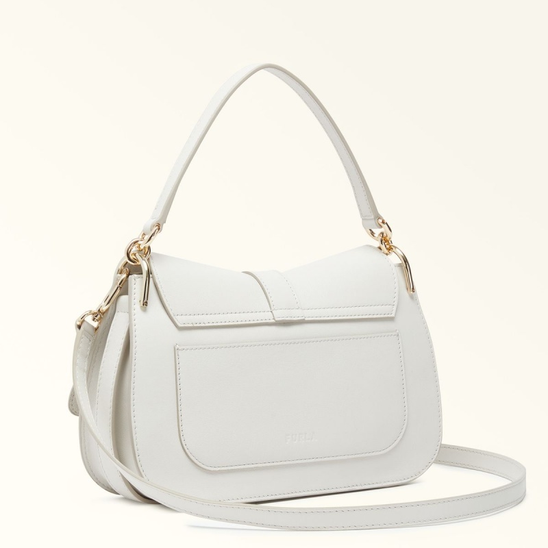 White Furla FLOW Women's Handbag | WFXEOU681