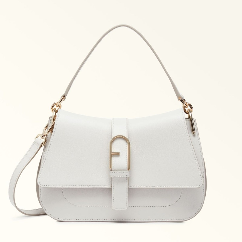 White Furla FLOW Women\'s Handbag | WFXEOU681