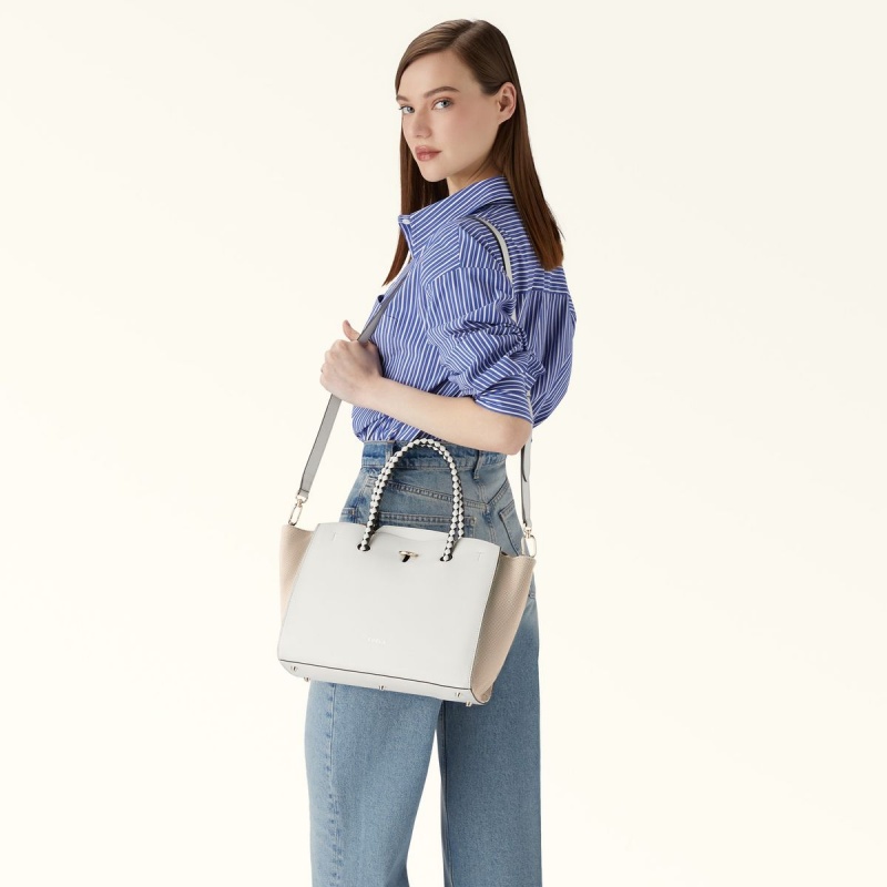 White Furla GENESI Women's Totes | YBMZFR684