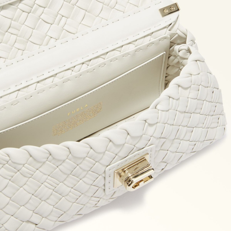 White Furla GERLA Women's Shoulder Bags | IJAEKN176