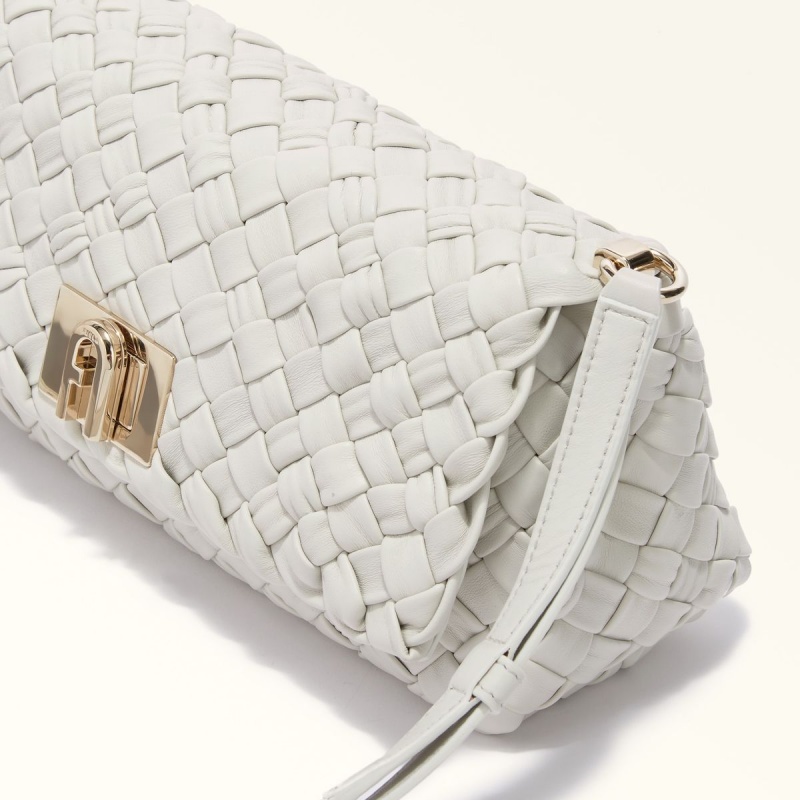 White Furla GERLA Women's Shoulder Bags | IJAEKN176