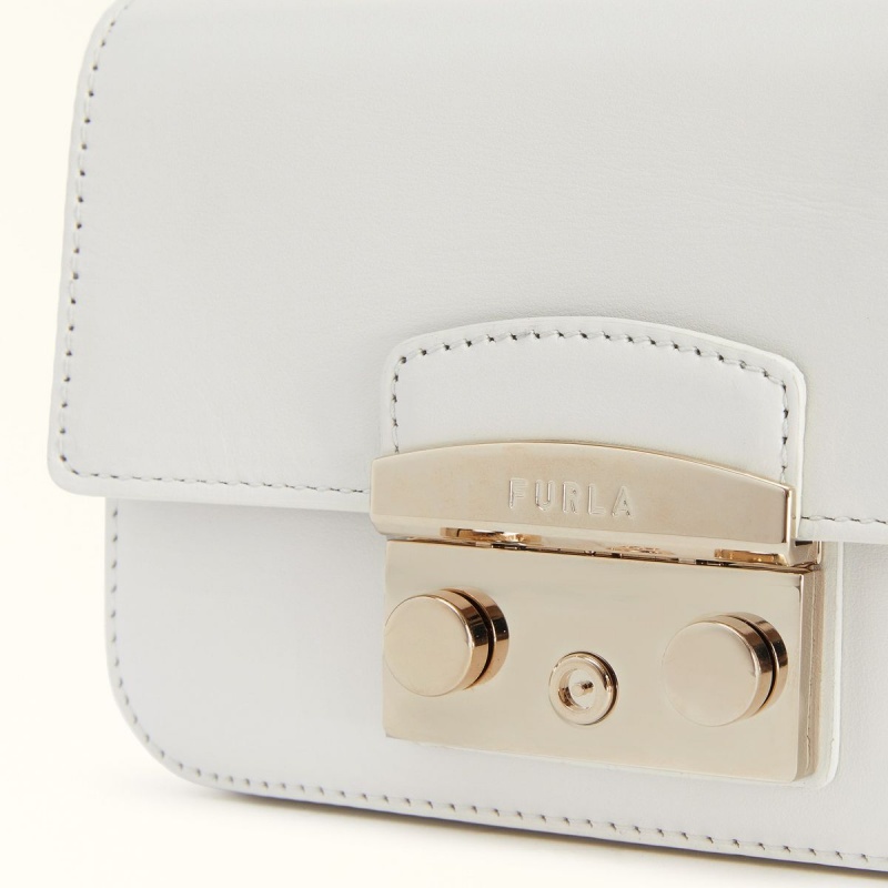 White Furla METROPOLIS Women's Crossbody Bags | IRLNMP469