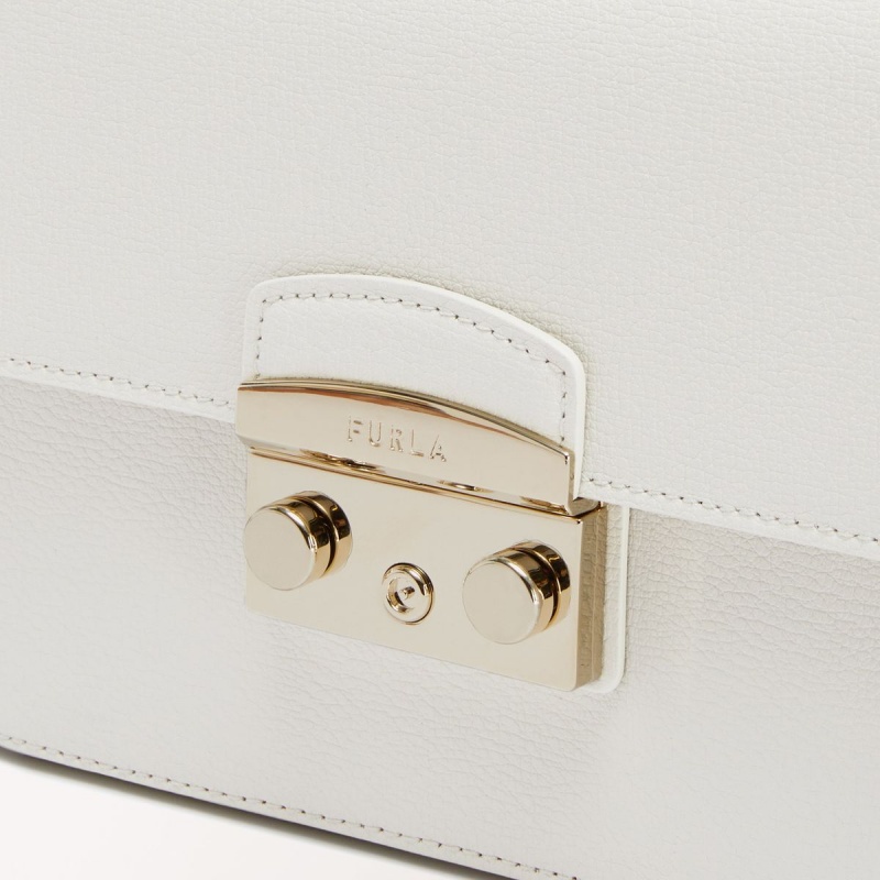 White Furla METROPOLIS Women's Crossbody Bags | RSKIPF182