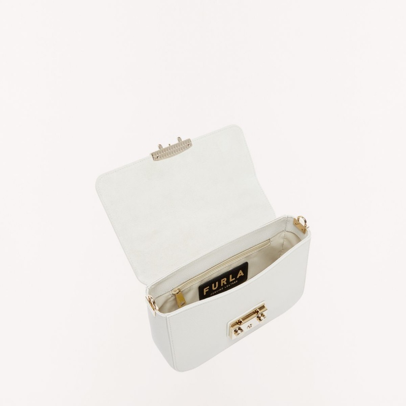 White Furla METROPOLIS Women's Crossbody Bags | RSKIPF182