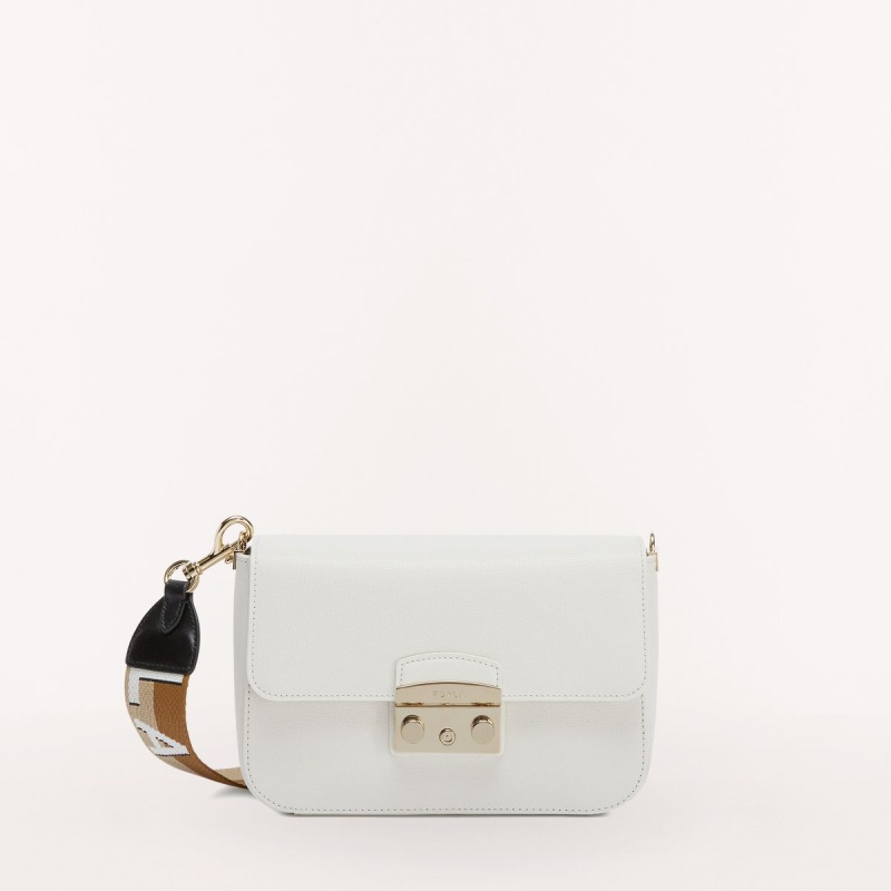 White Furla METROPOLIS Women\'s Crossbody Bags | RSKIPF182