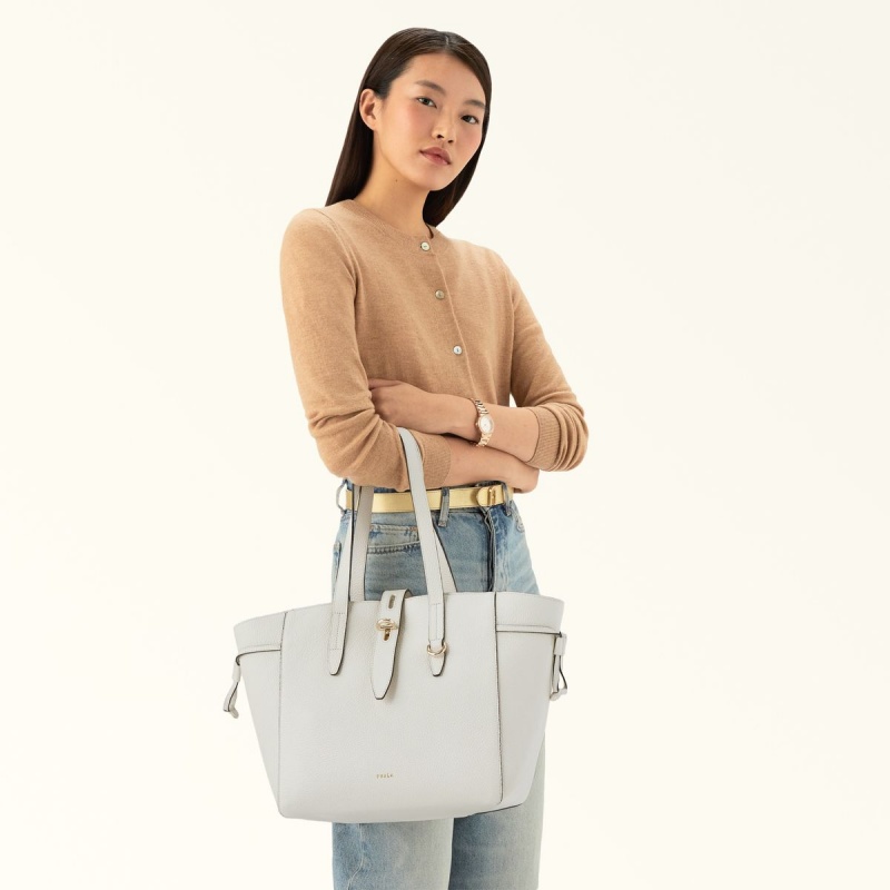 White Furla NET Women's Totes | XEUPZC029