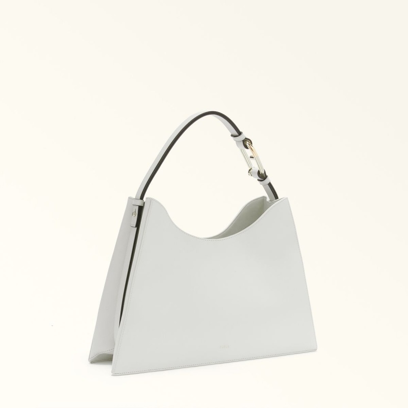 White Furla NUVOLA Women's Shoulder Bags | PTAJQG185