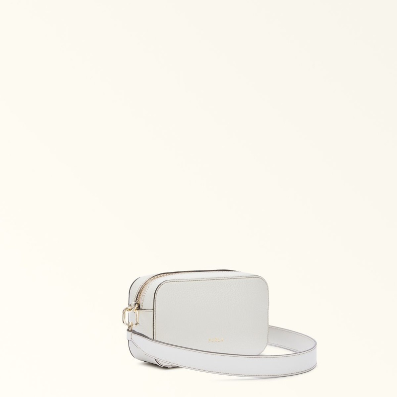 White Furla PRIMULA Women's Crossbody Bags | YTAGEW054