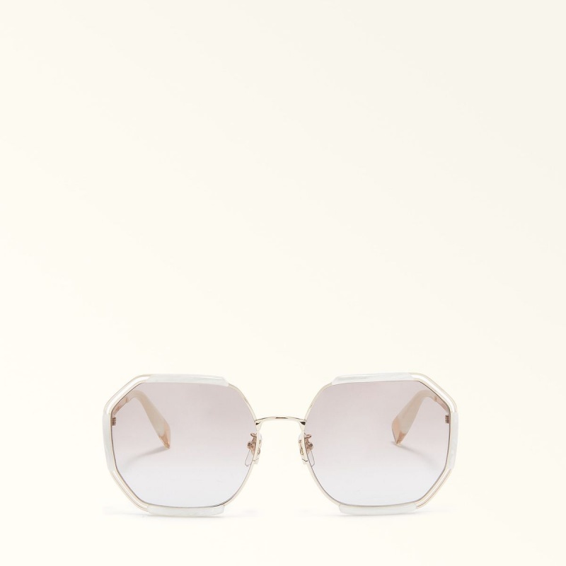 White Furla SUNGLASSES Women\'s Sunglasses | OTFDSM514