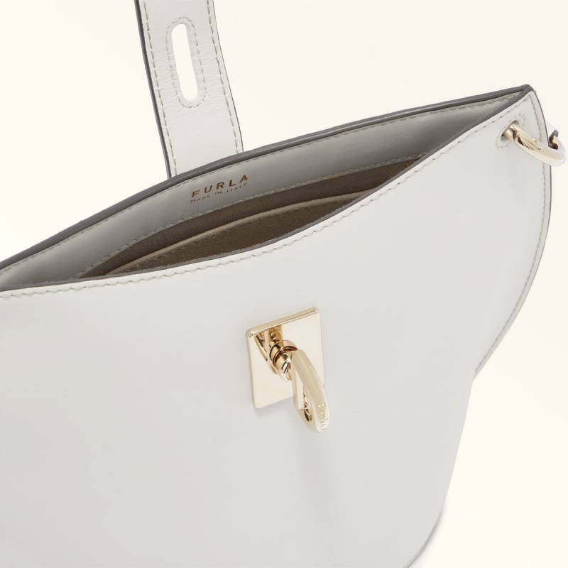 White Furla UNICA Women's Crossbody Bags | IHKWNB256