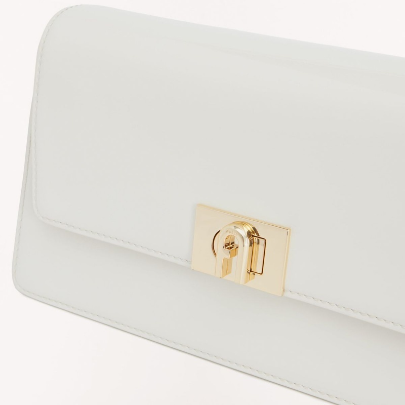 White Furla ZOE Women's Shoulder Bags | FJMCRQ257